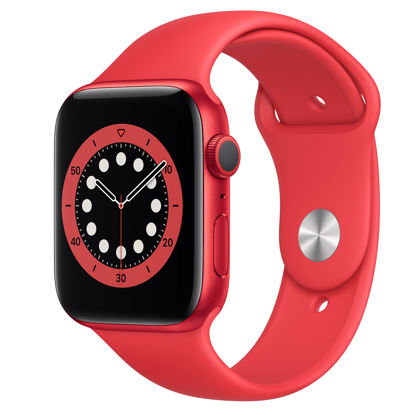 Picture of Apple Watch Series 6 44mm Red Aluminum Case with Red Sport Band 